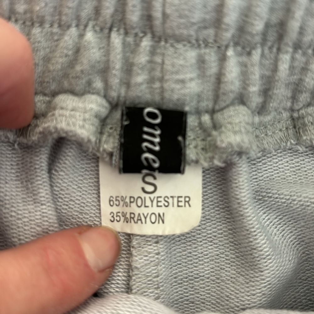 Grey Basic High Waisted Pocket Sweat Short Size Small - Picture 5 of 5